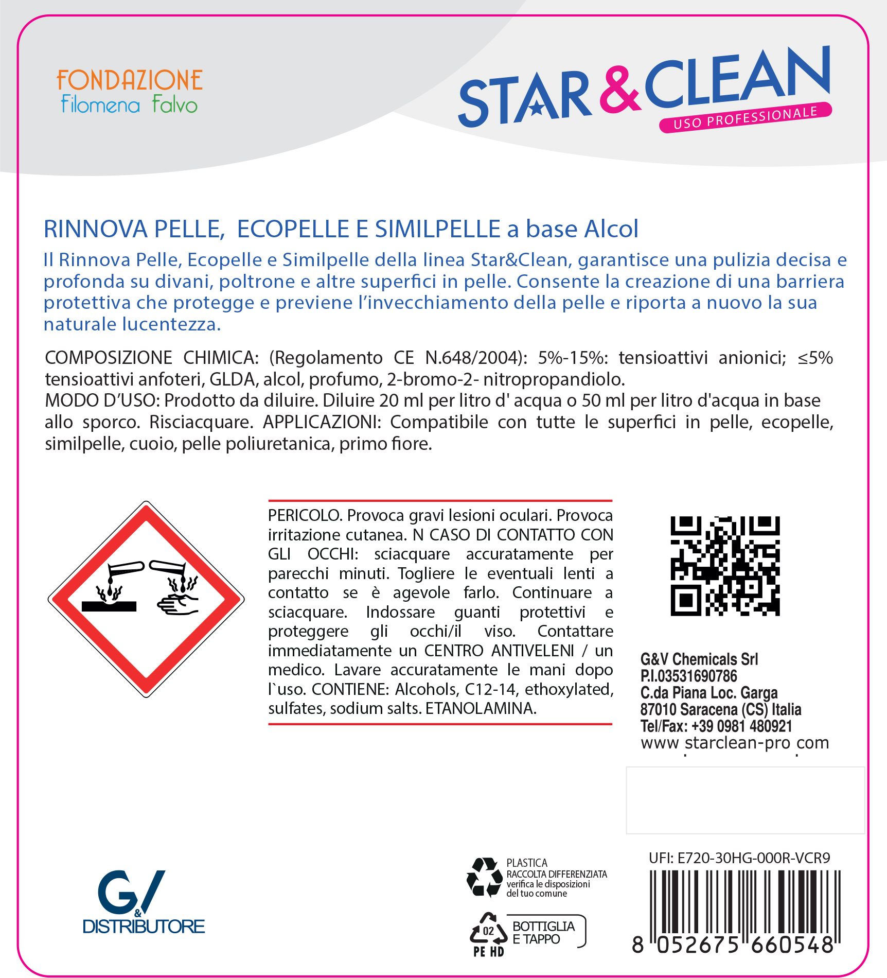 Detersivi concentrati - star clean 413 - rinnova pelle, ecopelle e similpelle